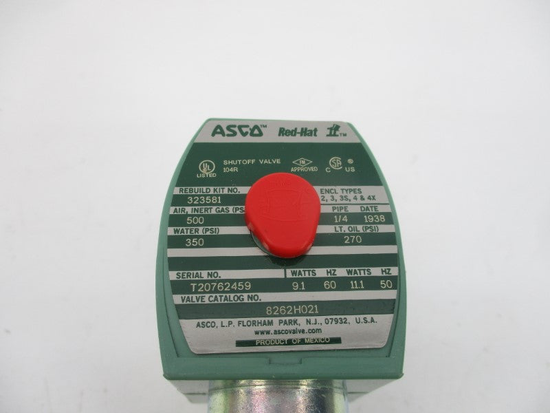 ASCO 8262H021 110/120V 270-500PSI 1/4" NSMP