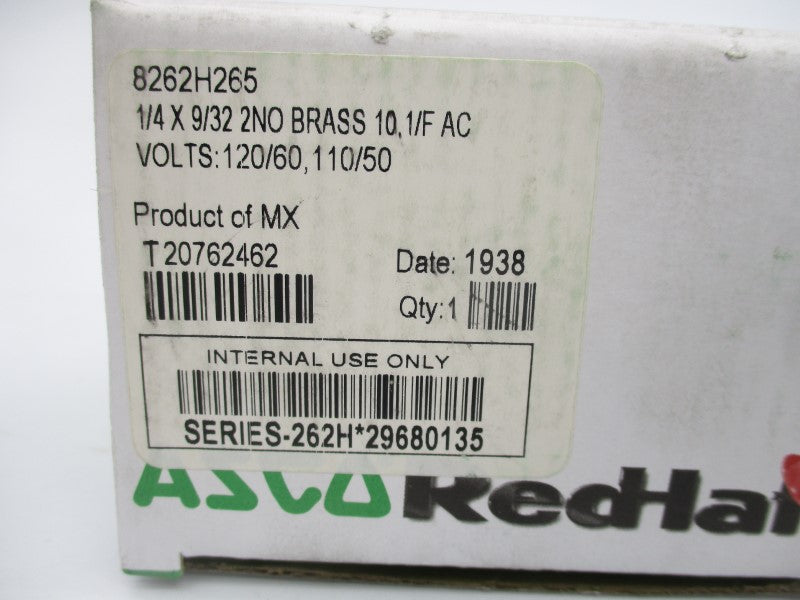 ASCO 8262H265 110/120V 30PSI 1/4" NSMP