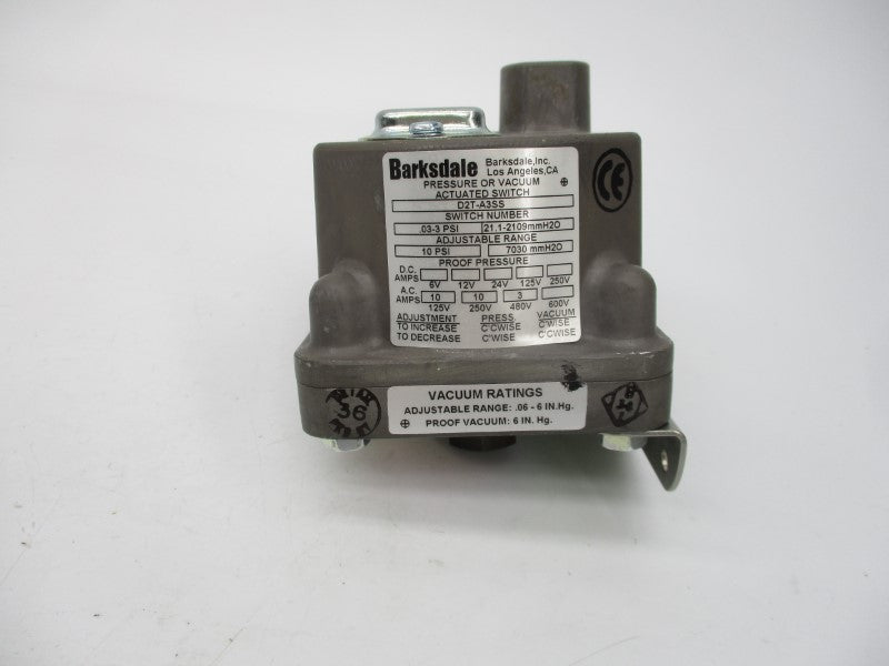 BARKSDALE D2T-A3SS 600V 0.03-3PSI NSMP
