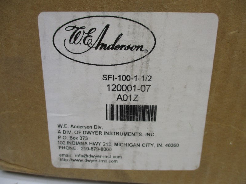 W.E. ANDERSON SFI-100-1-1/2 120001-07 NSFS
