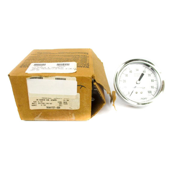 ASHCROFT 351009AW02BXFWPR3-15# 3-15PSI 0-100 3-1/2" NSMP