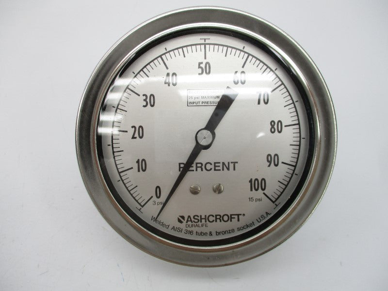 ASHCROFT 351009AW02BXFWPR3-15# 3-15PSI 0-100 3-1/2" NSMP