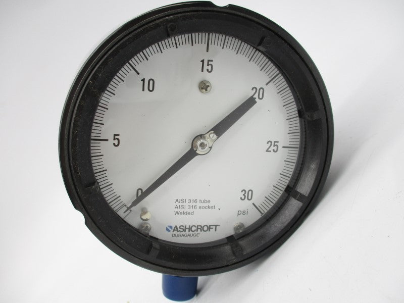 ASHCROFT 45-1279-SS-04L-30# 0-30PSI 4-1/2" NSMP