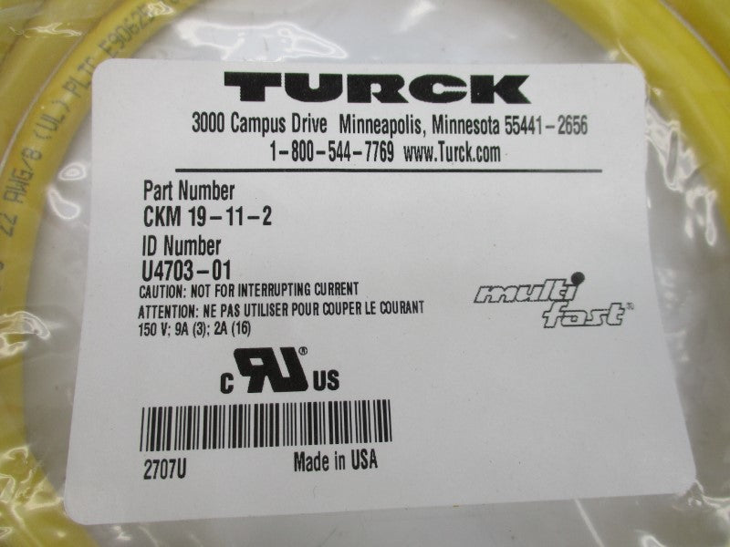TURCK CKM19-11-2 U4703-01 150V 9A NSMP