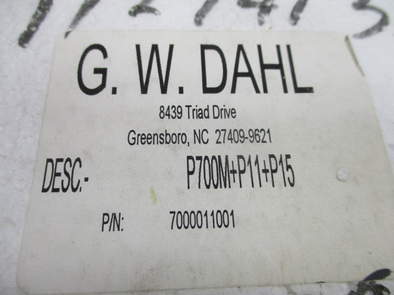 G.W. DAHL P700M+P11+P15 3-15PSI NSMP