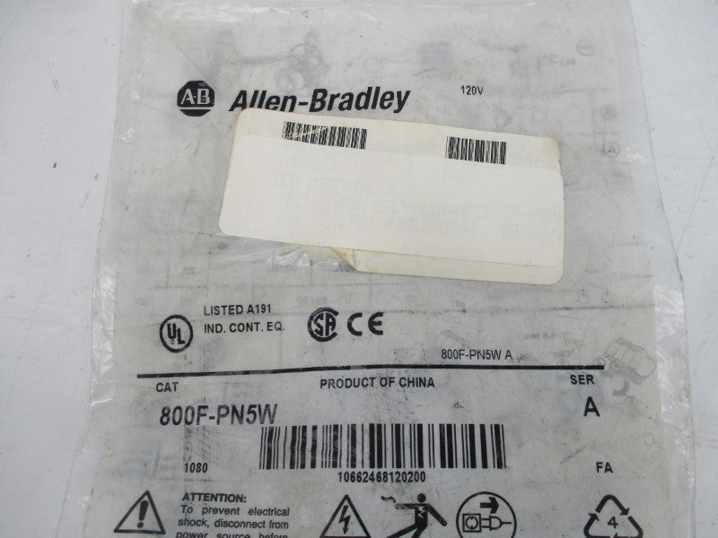 ALLEN BRADLEY 800F-PN5W SER. A NSMP