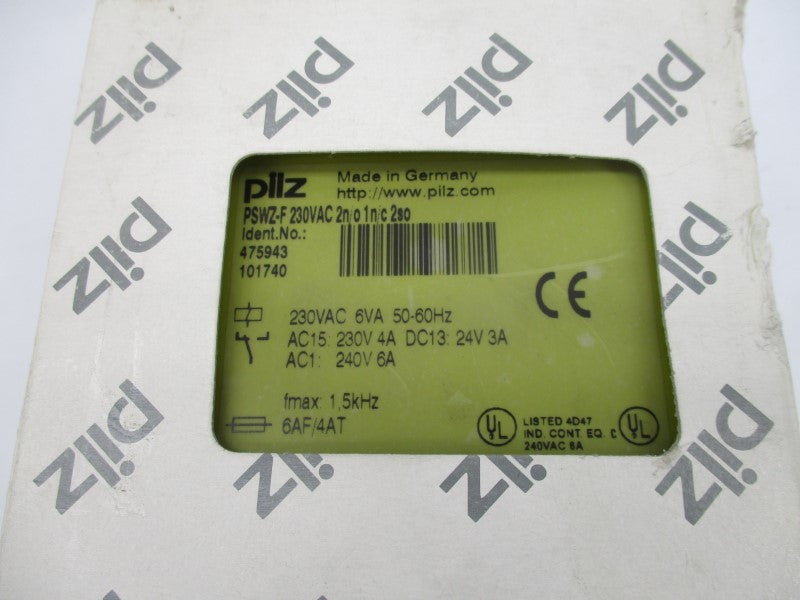 PILZ PSWZ-F230VAC2N/O1N/C2SO 475943 230VAC NSMP