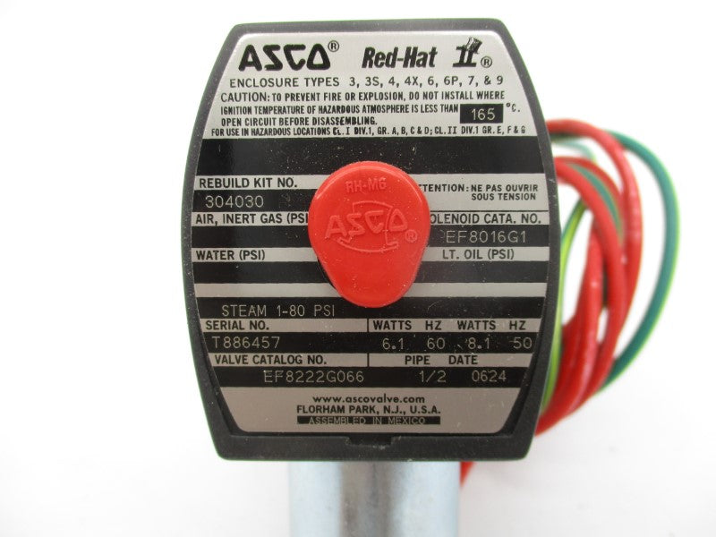 ASCO EF8222G066 110/120V 1-80PSI 1/2" NSMP