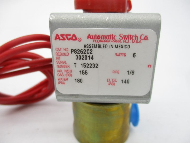 ASCO P8262C2 110/120V 140-180PSI 1/8" NSMP