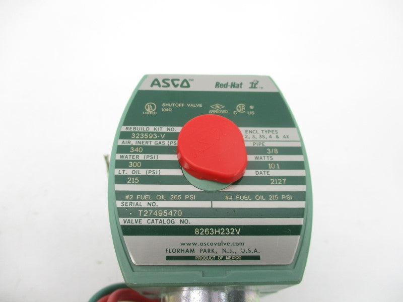 ASCO 8263G232V 110/120V 215-340PSI 3/8" NSMP