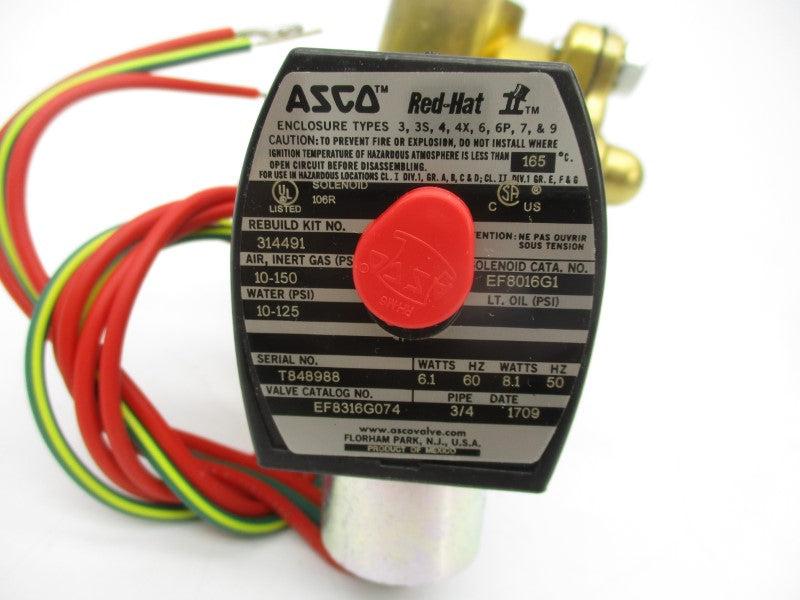 ASCO EF8316G074 110/120V 10-150PSI 3/4" NSMP