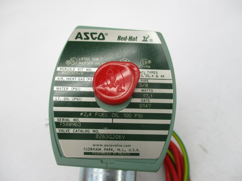 ASCO 8263G206V 110/120V 100PSI 3/8" NSMP
