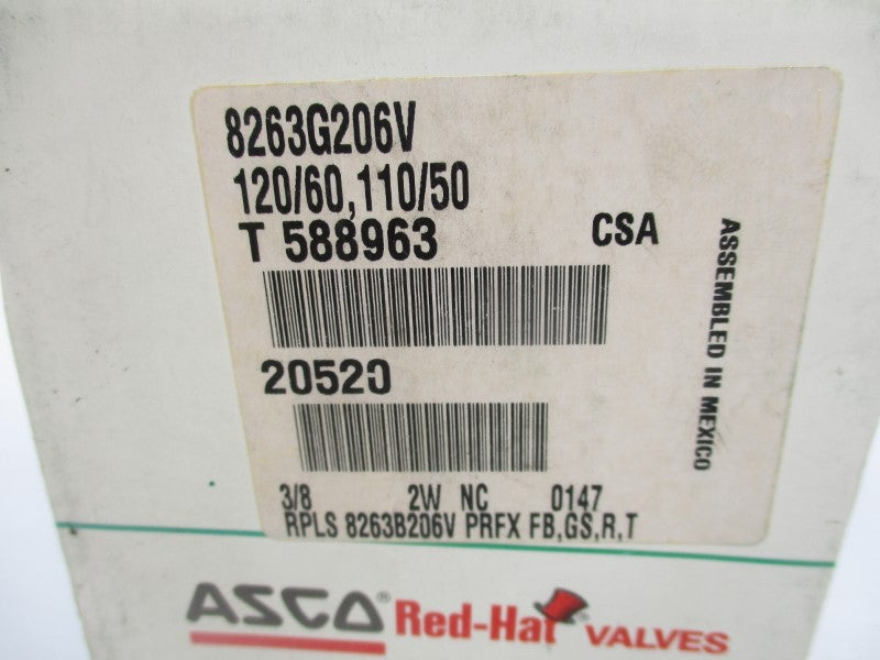ASCO 8263G206V 110/120V 100PSI 3/8" NSMP