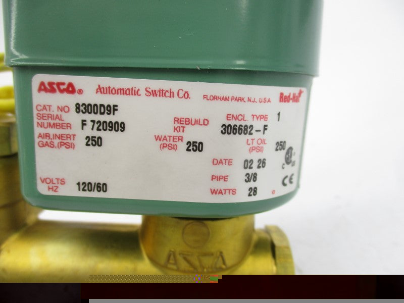 ASCO 8300D9F 120V 250PSI 3/8" NSNP