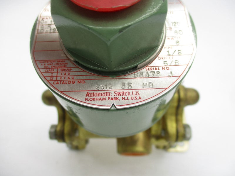 ASCO 831665MB 120V 10-125PSI 1/2" NSNP