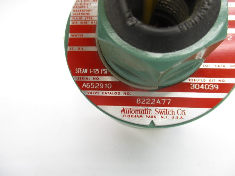 ASCO 8222A77 110/120V 1-125PSI 1/2" NSNP