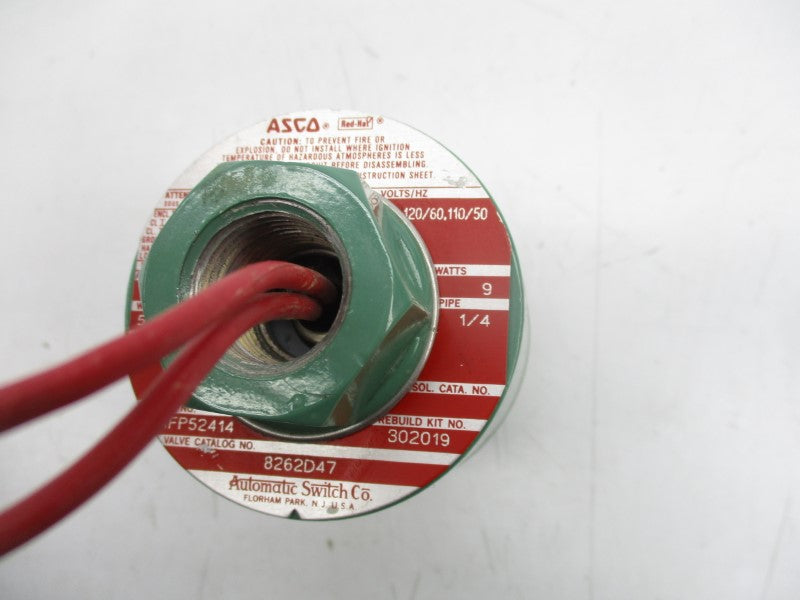 ASCO 8262D47 110/120V 280-500PSI 1/4" NSNP