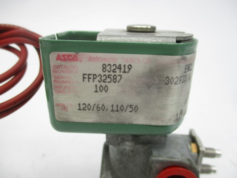 ASCO 832419 110/120V 100PSI 1/4" UNMP