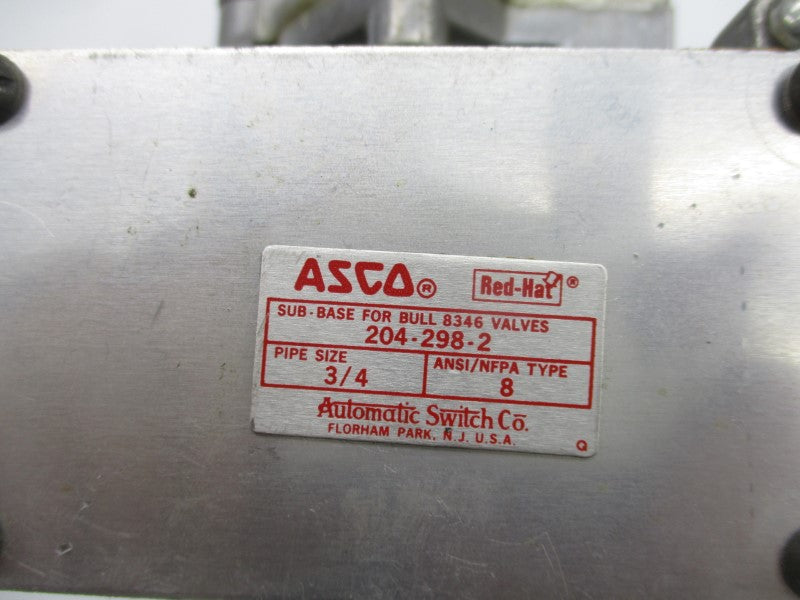 ASCO 204-298-2 110/120V 10-150PSI 3/4" UNMP