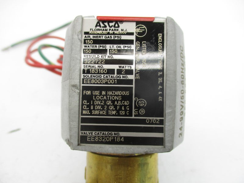 ASCO EE8320P184 24-99V 150PSI UNMP