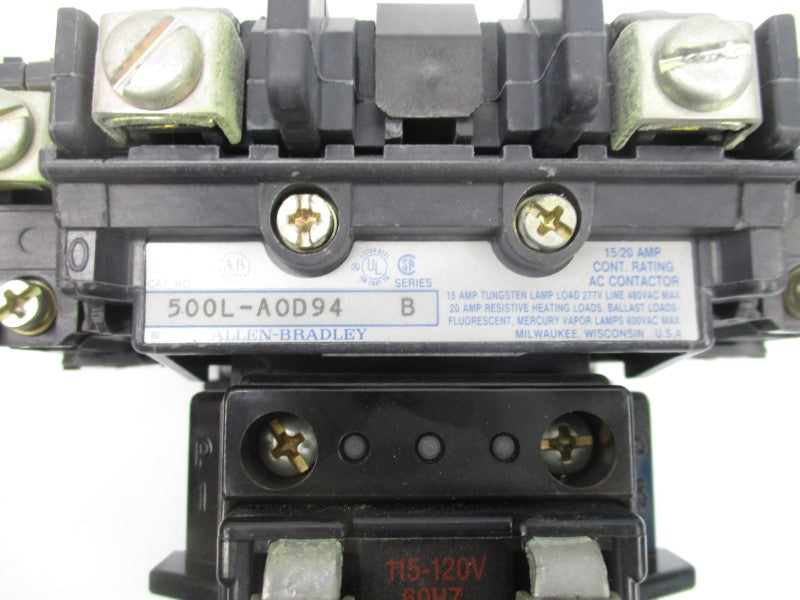 ALLEN BRADLEY 500L-AOD94 SER. B 110/115-120V 15/20A (BR/YL) NSMP