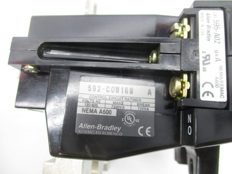ALLEN BRADLEY 595-COW169 SER. A 120-600VAC 68A (BR/WH) NSMP