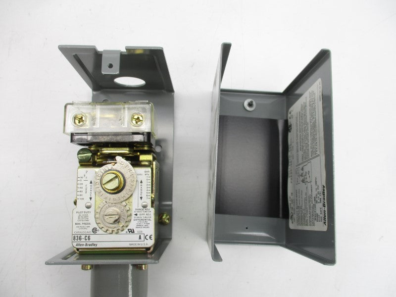ALLEN BRADLEY 836-C6A SER. A 24-600VAC 100PSI (BR/WH) NSMP