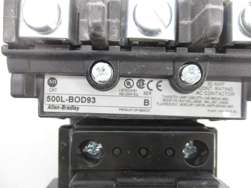 ALLEN BRADLEY 500L BOD93 SER. B 110/115-120V 30A (BR/WH) NSMP