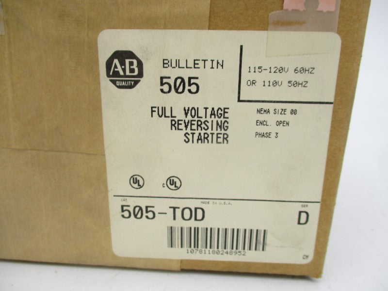 INDUSTRIAL SPARE PART 505-TOD SER. D 110/120V (BR/WH) NSMP