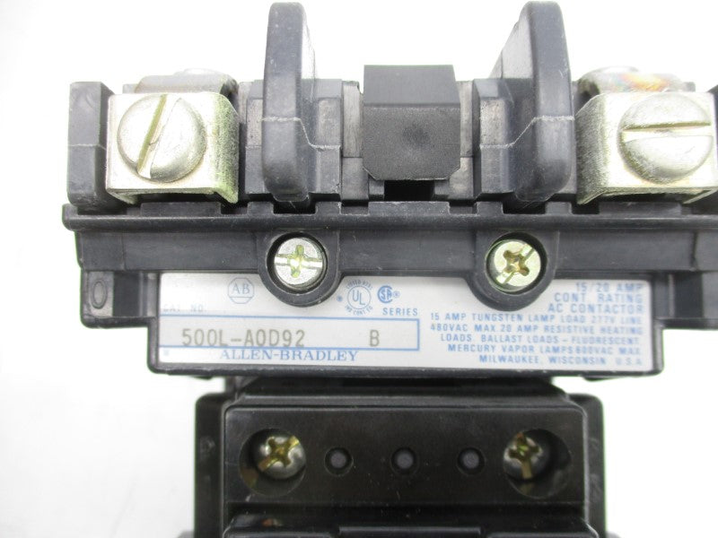 ALLEN BRADLEY 500L-AOD92 SER. B 110/115-120V 15/20A (BR/YL) NSMP