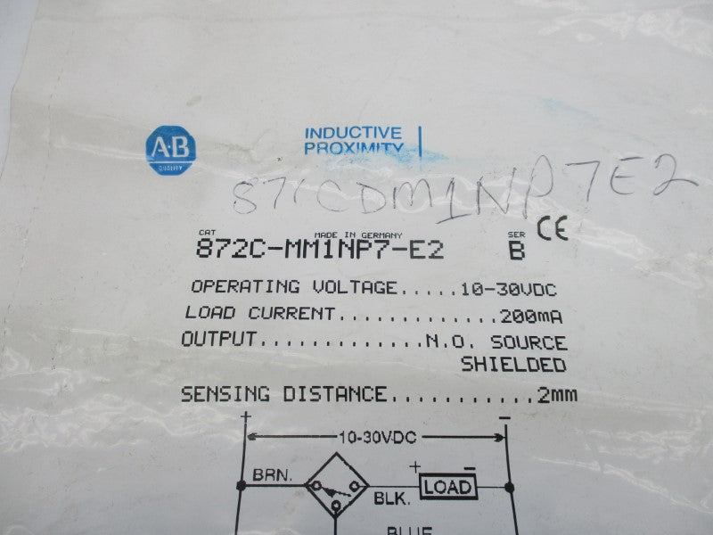 ALLEN BRADLEY 872C-MM1NP7-E2 SER. B 10-30VDC NSMP