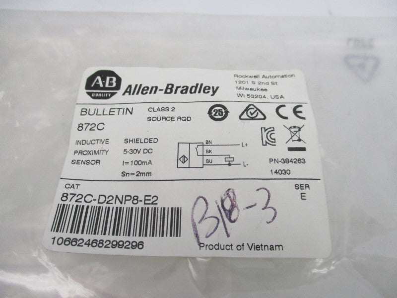 ALLEN BRADLEY 872C-D2NP8-E2 SER. E 5-30VDC (AS PICTURED) NSMP
