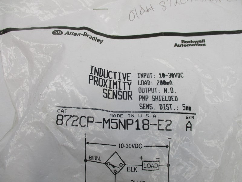 ALLEN BRADLEY 872CP-M5NP18-E2 SER. A 10-30VDC NSMP