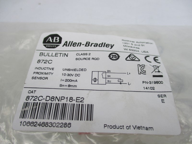 ALLEN BRADLEY 872C-D8NP18-E2 SER. E 10-30VDC NSMP