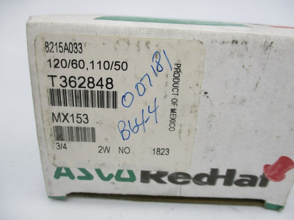 ASCO 8215A033 110/120V 125PSI 3/4" NSMP