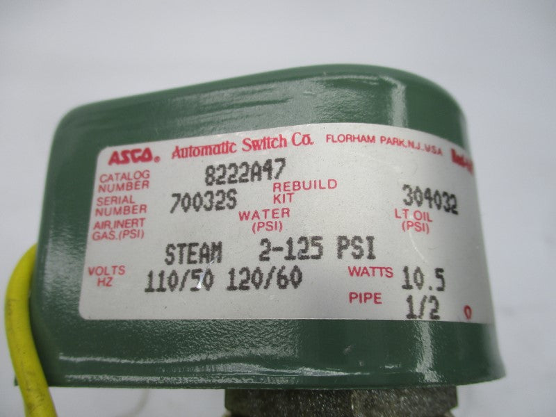 ASCO 8222A47 110/120V 2-125PSI 1/2" NSMP
