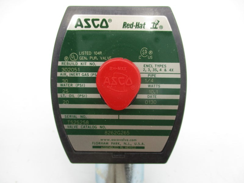 ASCO 8262G265 110/120V 25PSI 1/4" NSMP
