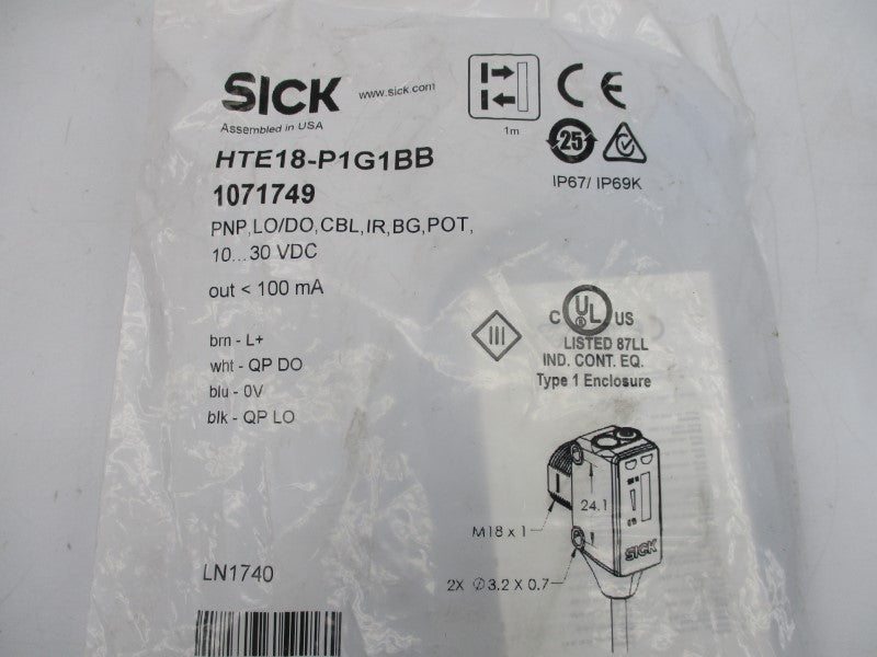 SICK HTE18-P1G1BB 1071749 10-30VDC NSMP