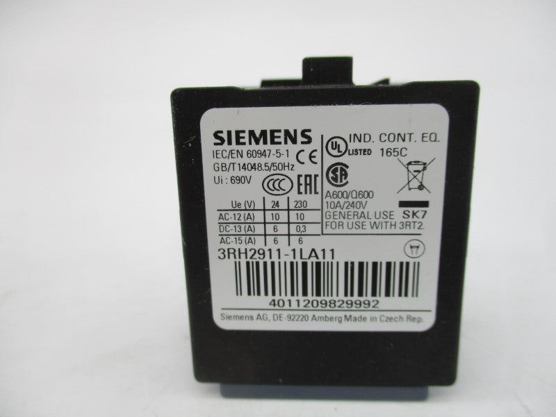 SIEMENS 3RH2911-1LA11 240V 10A NSMP