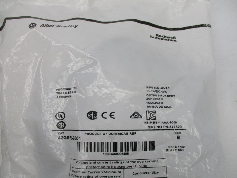ALLEN BRADLEY 42GRR-9001 SER. B 20-240VAC 1A NSMP