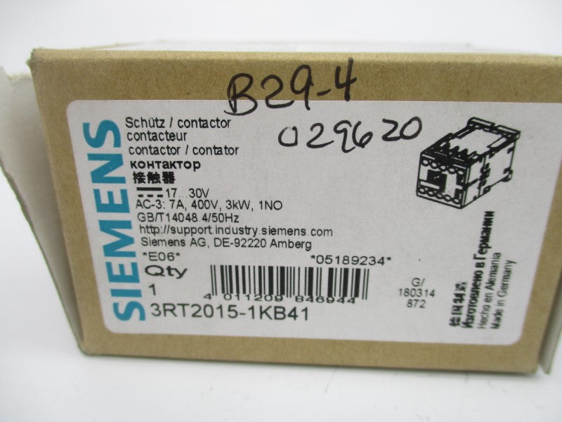 SIEMENS 3RT2015-1KB41 17-30VDC 18A (AS PICTURED) NSMP