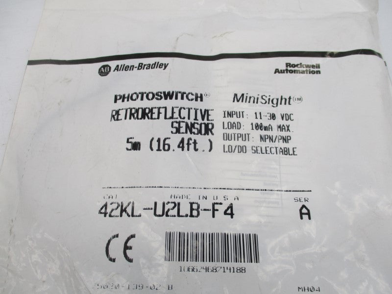 ALLEN BRADLEY 42KL-U2LB-F4 SER. A 11-30VDC NSMP