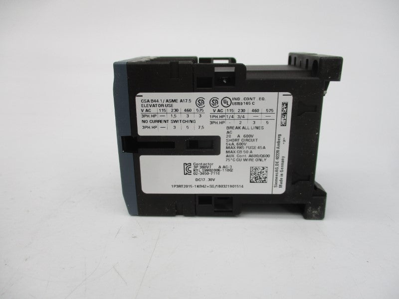 SIEMENS 3RT2015-1KB42 17-30VDC NSMP
