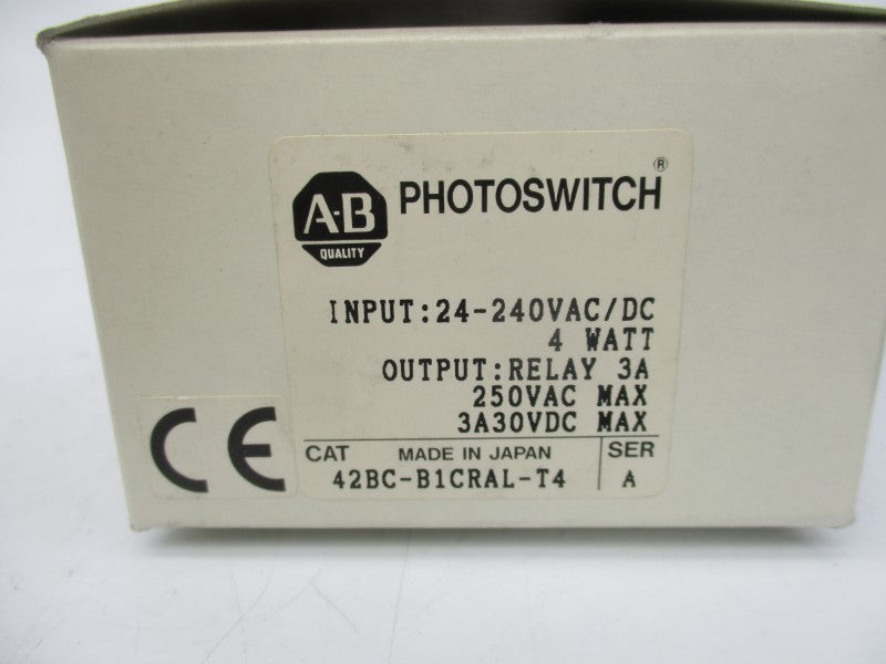 ALLEN BRADLEY 42BC-B1CRAL-T4 SER. A 24-240VAC/DC 3A (WH) NSMP