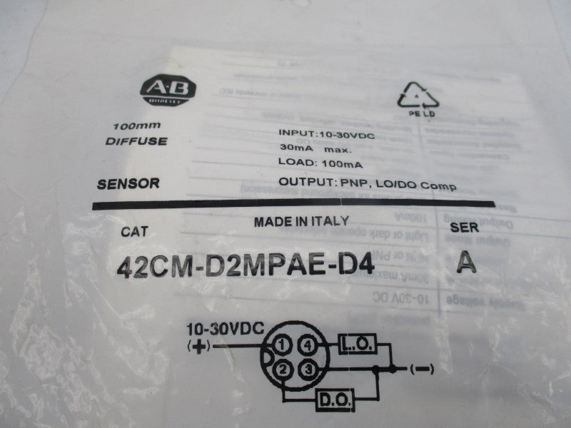 ALLEN BRADLEY 42CM-D2MPAE-D4 SER. A 10-30VDC NSMP