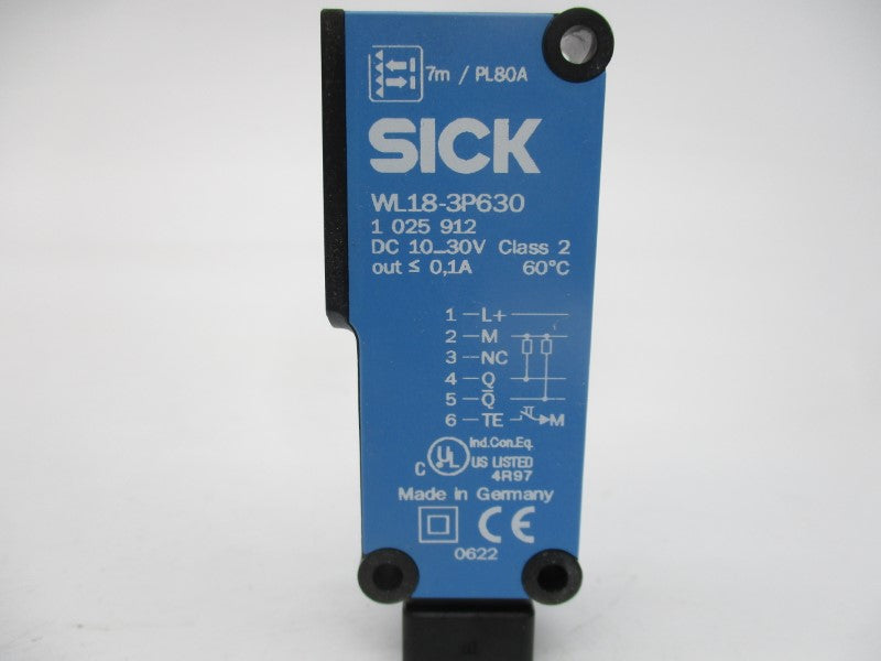 SICK WL18-3P630 1025912 10-30VDC 0.1A NSMP