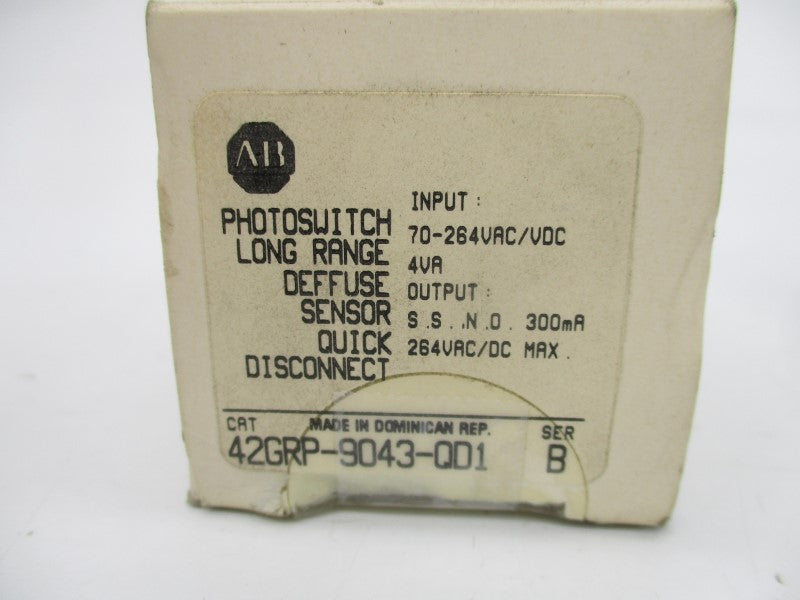 ALLEN BRADLEY 42GRP-9043-QD1 SER. B 70-264VAC/DC (WH) NSMP