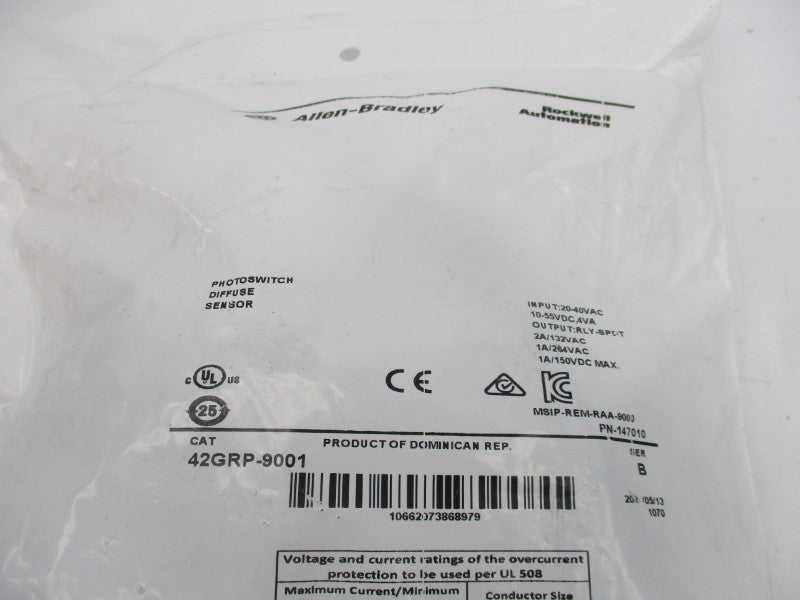 ALLEN BRADLEY 42GRP-9001 SER. B 20-40VAC NSMP