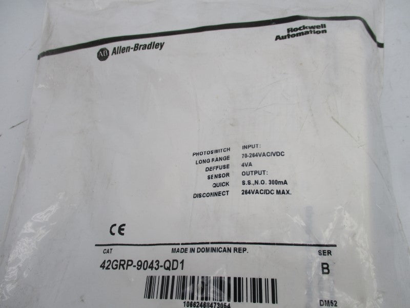 ALLEN BRADLEY 42GRP-9043-QD1 SER. B 70-264VAC/DC NSMP