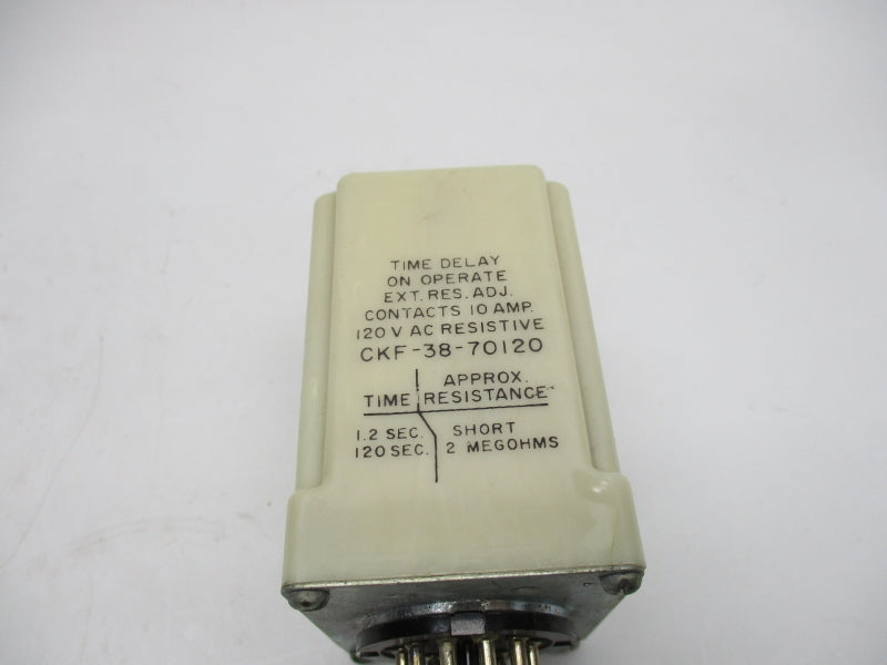 RELAY CKF-38-70120 120VAC 10A 1.2-120SEC UNMP